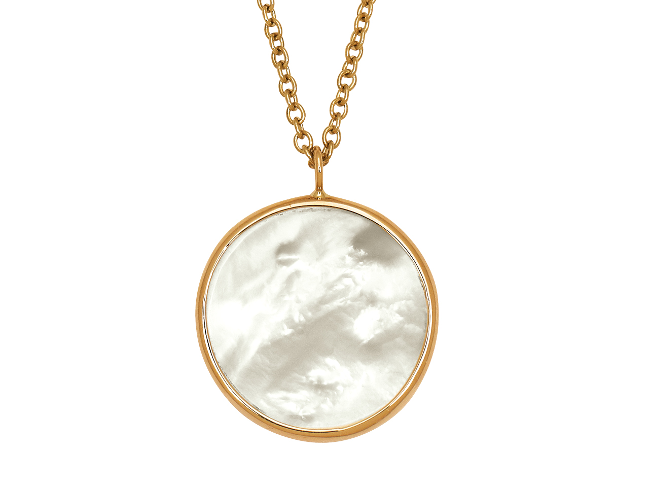 ASOS DESIGN - Collier chaîne en argent massif avec pendentif nacré - Argenté | ASOS