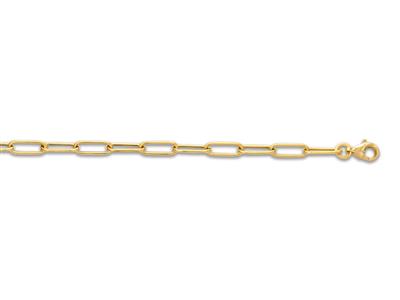 Bracelet maille Rectangle 3 mm, 18 cm, Or jaune 18k - Image Standard - 2