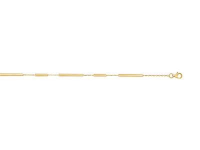 Bracelet Rectangles sur chaîne, 18 cm, Or jaune 18k