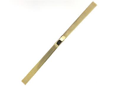 Bracelet montre maille milanaise 10 mm, avec chute, Or  jaune 18k 3N