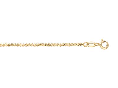Bracelet Boules ciselées 1,80 mm, 173 cm, Or jaune 18k