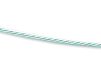 Collier Câble 1 mm, 42 cm, Or gris 18k rhodié - Image Standard - 2