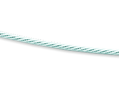 Collier Câble 1 mm, 42 cm, Or gris 18k rhodié - Image Standard - 2