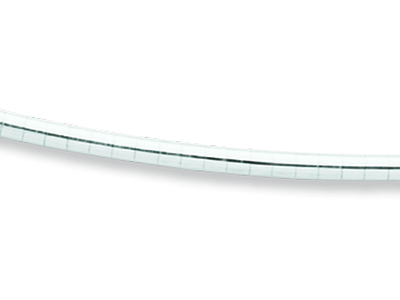 Collier Oméga rond 2 mm, 42 cm, Or gris 18k rhodié - Image Standard - 2