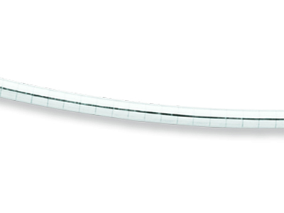 Collier Oméga rond 2 mm, 42 cm, Or gris 18k rhodié - Image Standard - 2