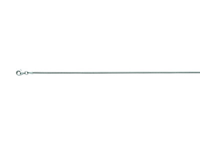 Chaîne maille Serpentine 1,40 mm, 45 cm, Or gris 18k rhodié