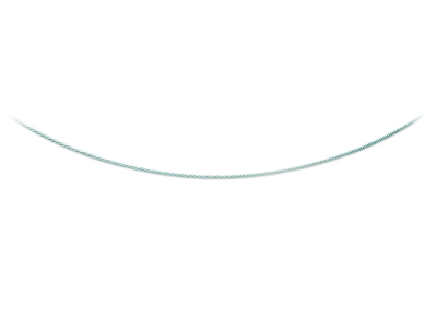Collier Câble 1,4 mm, 42 cm, Or gris 18k rhodié