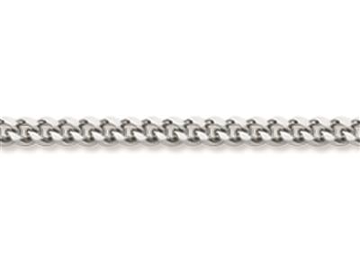 Chaîne maille Forçat diamantée 1,30 mm, 50 cm, Or gris 18k rhodié - Image Standard - 2