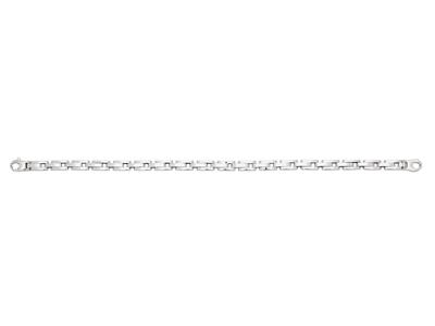 Bracelet Homme mailles creuses 5 mm, 20 cm, Or gris 18k - Image Standard - 1