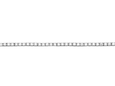 Bracelet Rivière de diamants 0,50ct 118 pierres, 17,5 cm, Or gris 18k