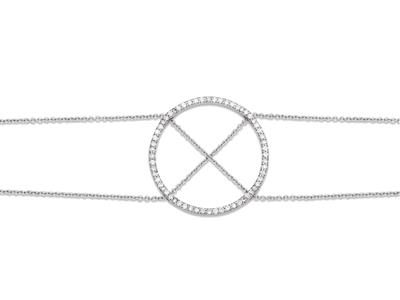 Bracelet Saturne diamants 0,36ct, 16,50-18 cm, Or gris 18k - Image Standard - 2