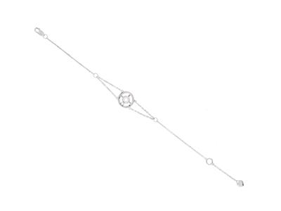 Bracelet Hoop 10 mm, diamants 0,04ct, 162 cm, Or gris 18k