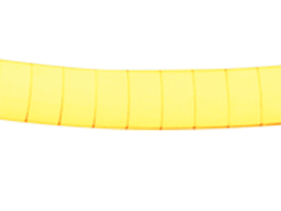 Collier Oméga feuille de sauge 3 mm réversible, 42 cm, Or bicolore 18k - Image Standard - 2