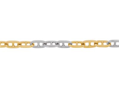 Bracelet Marine massive 5,30 mm, 21 cm, Or bicolore 18k - Image Standard - 1