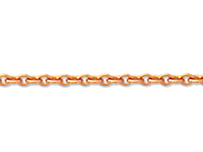 Chaîne maille Forçat ronde 1,30 mm, 40 cm, Or rouge 18k - Image Standard - 2