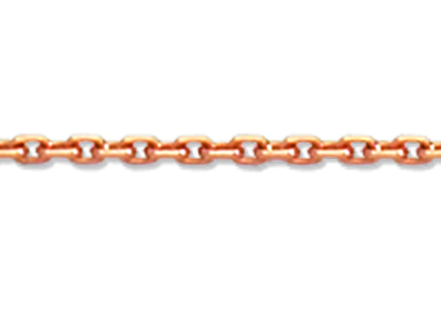 Chaîne maille Forçat diamantée 1,50 mm, 45 cm, Or rouge 18k - Image Standard - 2