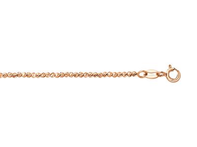 Bracelet Boules ciselées 1,80 mm, 173 cm, Or rouge 18k