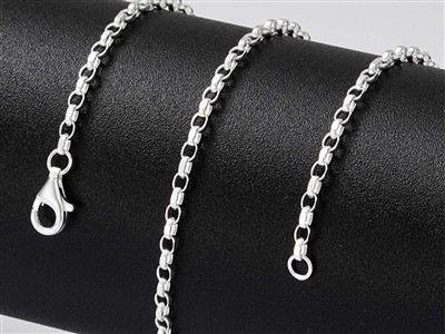 Chaîne maille Jaseron diamantée 2,2 mm, 45 cm, Argent 925 - Image Standard - 4