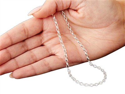 Chaîne maille Jaseron 2,5 mm, 71 cm, Argent 925 - Image Standard - 5