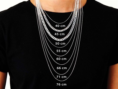 Chaîne maille Gourmette diamantée 6,6 mm, 50 cm, Argent 925 - Image Standard - 6