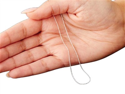 Chaîne maille Gourmette diamantée 1 mm, 45-50 cm, Argent 925 - Image Standard - 5