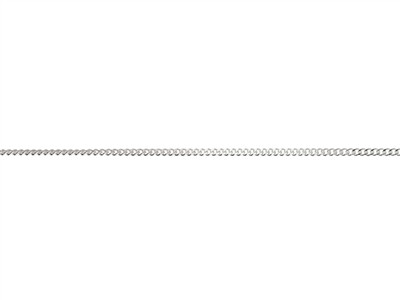 Chaîne maille Gourmette diamantée 1 mm, 50-55 cm, Argent 925 - Image Standard - 2