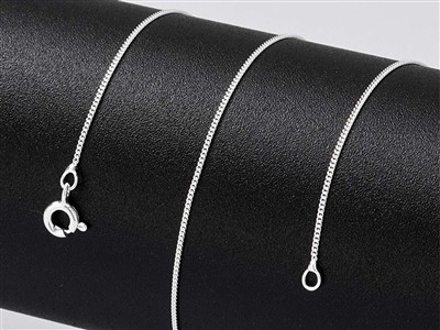 Chaîne maille Gourmette diamantée 0,9 mm, 50 cm, Argent 925 - Image Standard - 4