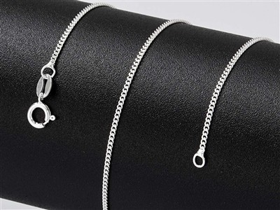 Chaîne maille Gourmette diamantée 1,2 mm, 60 cm, Argent 925 - Image Standard - 4