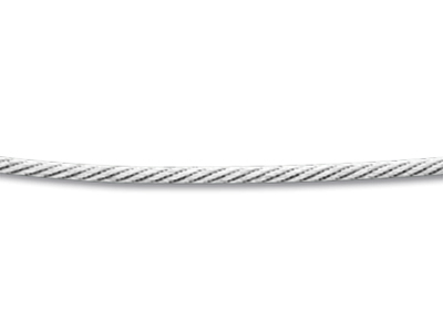 Collier Câble 1mm, 42 cm, Argent 925 rhodié - Image Standard - 2
