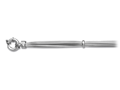 Bracelet maille Colonne multi rangs, 19 cm, Argent 925