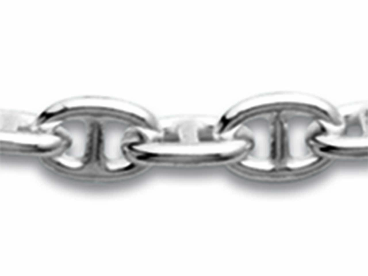 Collier Chaîne Argent 925 Massif Style Art Déco Marine - Maille Tank - 94g - Occasion