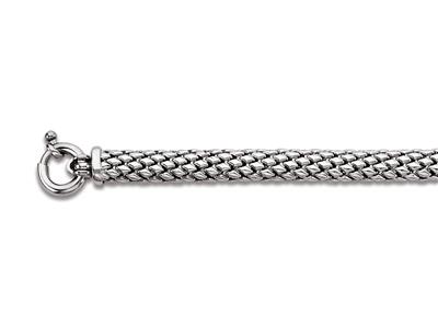 Bracelet  Résille 10 mm, 19 cm, Argent 925 Rh
