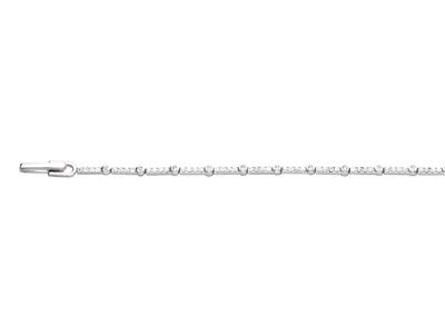 Bracelet ligne, serti de Cristaux ronds, 18,50 cm, Argent 925 Rh - Image Standard - 1