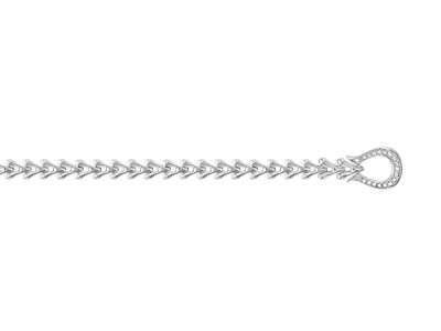 Bracelet Chevrons 5/11 mm, Oxydes de Zirconium, 19 cm, Argent 925 passivé - Image Standard - 2