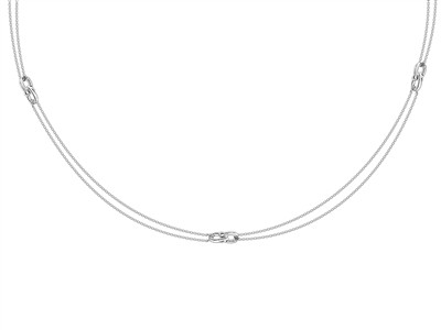 Sautoir 5 doubles étriers 15 x 7,5 mm, Argent 925 passivé - Image Standard - 2