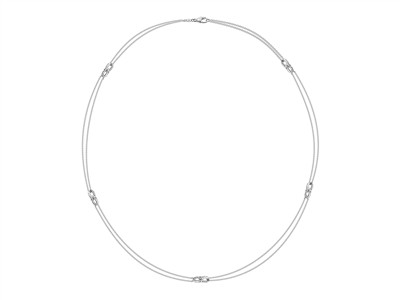 Sautoir 5 doubles étriers 15 x 7,5 mm, Argent 925 passivé - Image Standard - 4