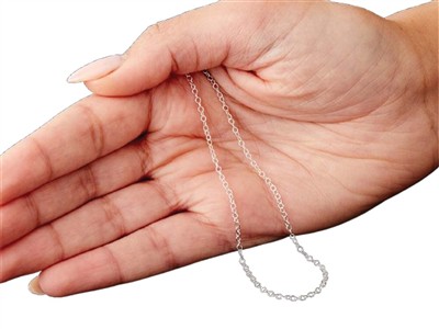 Chaine maille Forçat claire ronde 1,3 mm, 45 cm, Argent 925 - Image Standard - 4