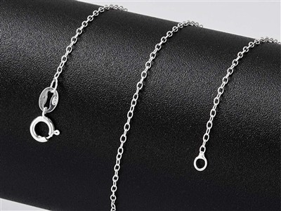 Chaine maille Forçat claire ronde 1,3 mm, 45 cm, Argent 925 - Image Standard - 5