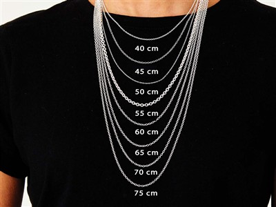 Chaine maille Forçat claire ronde 1,3 mm, 45 cm, Argent 925 - Image Standard - 6