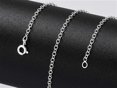 Chaîne maille Forçat claire ronde 1,7 mm, 50 cm, Argent 925 - Image Standard - 5