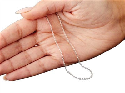 Chaîne maille Forçat claire ronde 1,6 mm, 76 cm, Argent 925 - Image Standard - 4