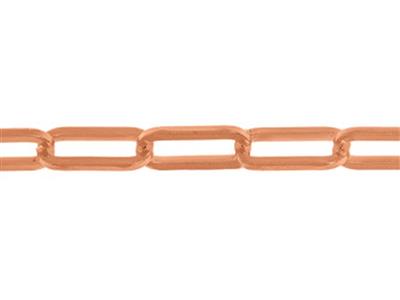 Chaîne maille Rectangle 4,55 mm, Or rouge 18k. Réf. 00862bis