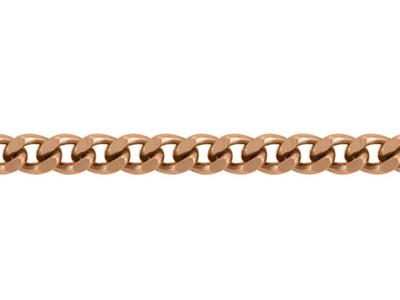 Chaîne maille Gourmette diamantée 1 mm, Or rose 18k. Réf. 00230 - Image Standard - 2