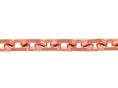 Chaîne maille Forçat diamantée 0,75 mm, Or rouge 18k 5N. Réf. 00424 - Image Standard - 2