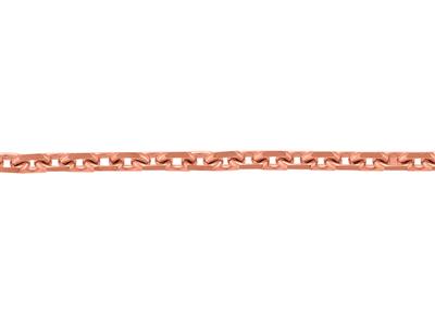 Chaîne maille Forçat diamantée 0,75 mm, Or rouge 18k 5N. Réf. 00424 - Image Standard - 3