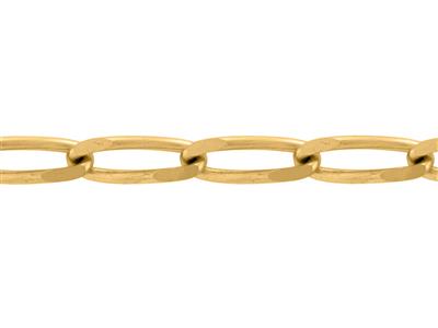Chaîne maille Cheval 2,10 mm, Or jaune 18k. Réf. 00091