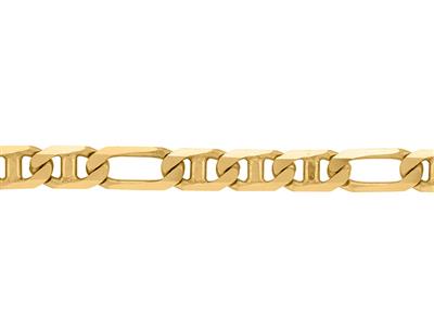 Chaîne maille Marine battue alternée 1/3, 3,30 mm, Or jaune 18k. Réf. 00316 - Image Standard - 2