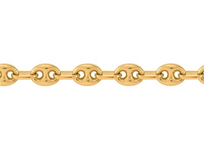Chaîne maille Grain de café creuse 3,30 mm, Or jaune 18k. Réf. 00290