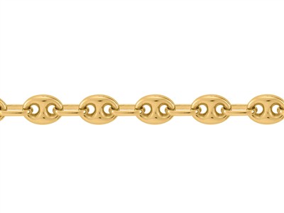 Chaîne maille Grain de café creuse 3,30 mm, Or jaune 18k. Réf. 00290 - Image Standard - 2
