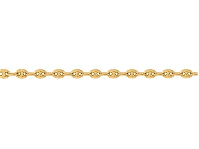 Chaîne maille Grain de café creuse 3,30 mm, Or jaune 18k. Réf. 00290 - Image Standard - 3